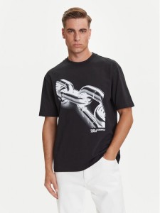 Karl Lagerfeld Jeans T-Shirt A3M17032 Czarny Relaxed Fit
