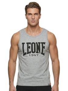 Koszulka męska Leone 1947 Apparel bez rękawów z dużym logo styl bokserski