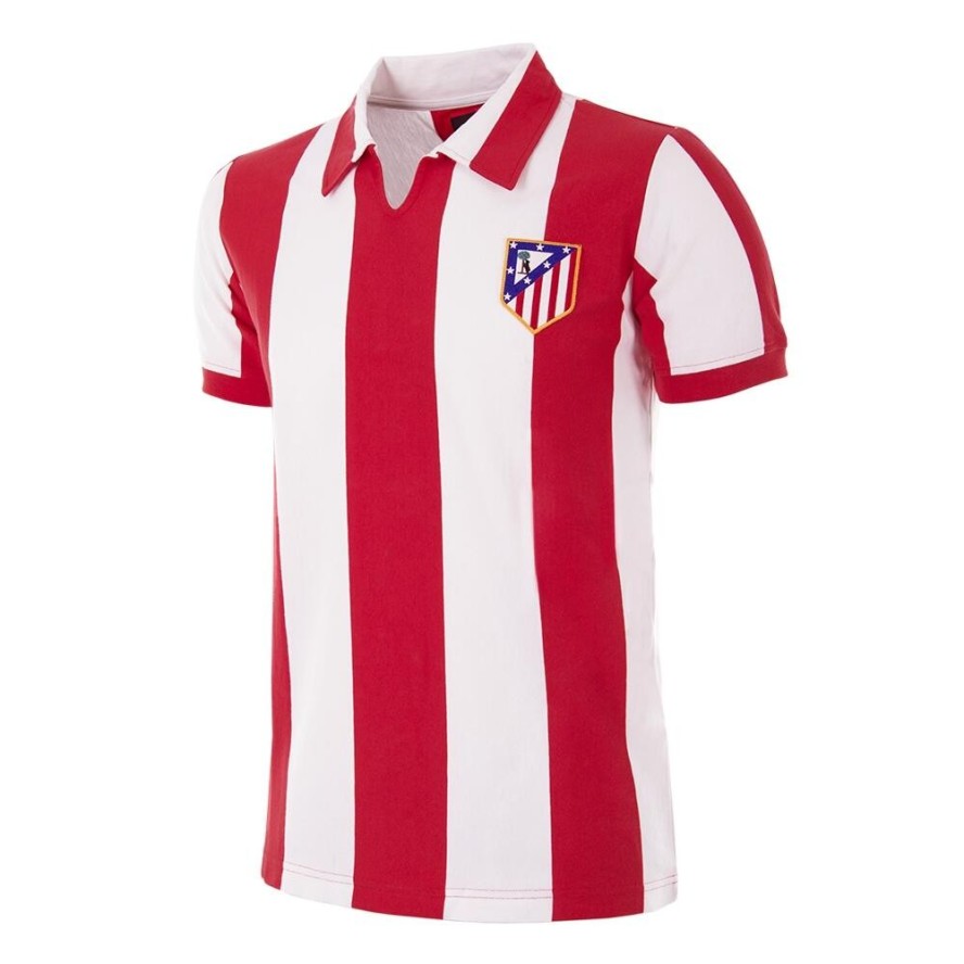 Koszulka retro piłkarska - Dorosły - Atlético Madrid 1970-71 - Czerwona-Biała