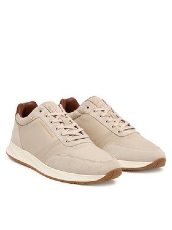 Tommy Hilfiger Sneakersy Dressy Runner FM0FM05910 Beżowy jasny
