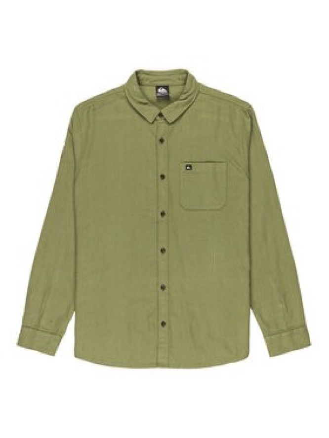 Quiksilver Koszula Motherfly Solid EQYWT04651 Zielony Regular Fit