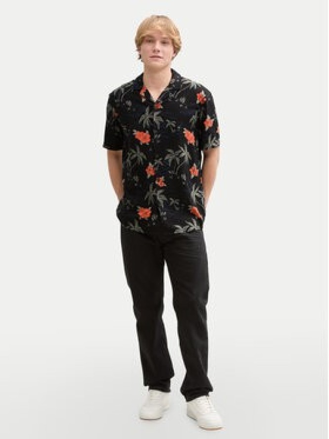 Tom Tailor Denim Koszula 1045191 Czarny Relaxed Fit
