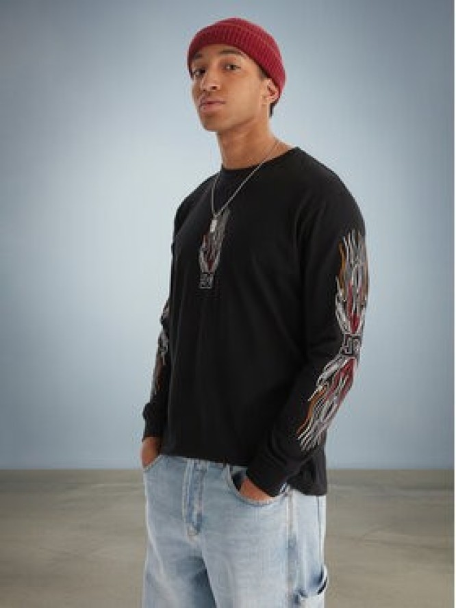 DC Shoes Longsleeve Burn Out HLS EDYZT04355 Czarny Regular Fit