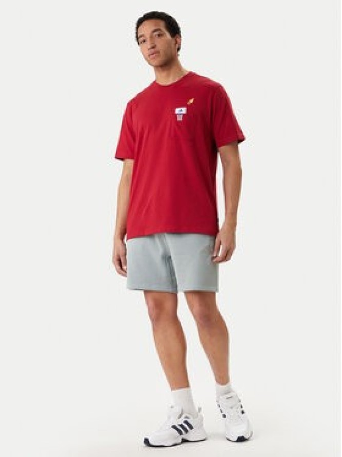 adidas T-Shirt Mini Embroidery Basketball Graphic KB2525 Czerwony Regular Fit