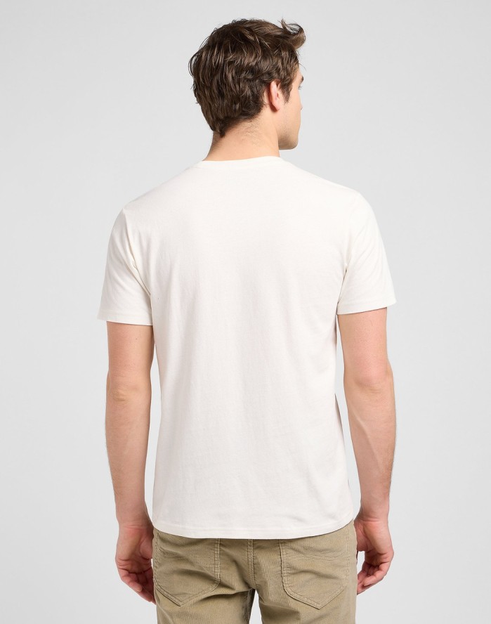 MĘSKA KOSZULKA LEE MEDIUM WOBBLY LEE TEE ECRU 112370504