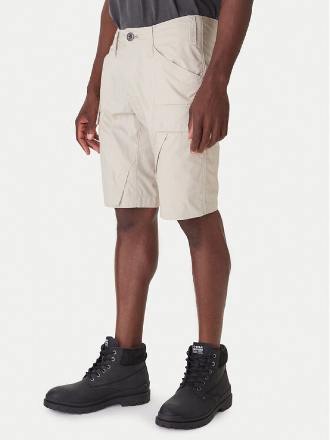 G-Star Raw Szorty materiałowe 3D Cargo D26222-D308 Écru Regular Fit