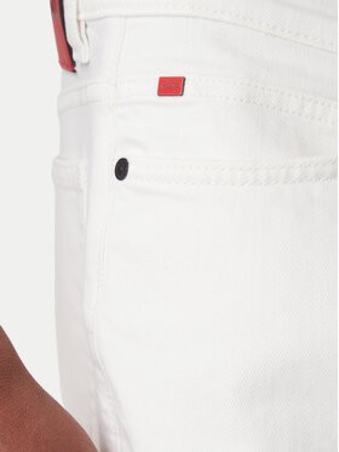 HUGO Jeansy 50556632 Biały Regular Fit