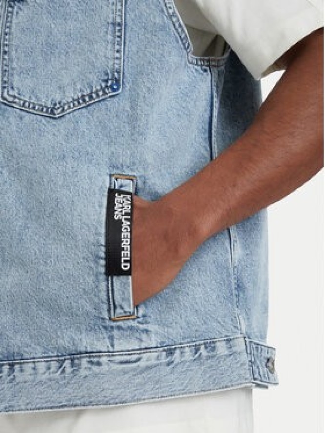 Karl Lagerfeld Jeans Kamizelka B2M14024 Niebieski jasny Regular Fit