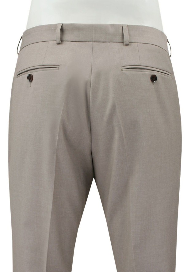 Taliowany Garnitur (Slim) - MEN'SFIELD - Beżowy