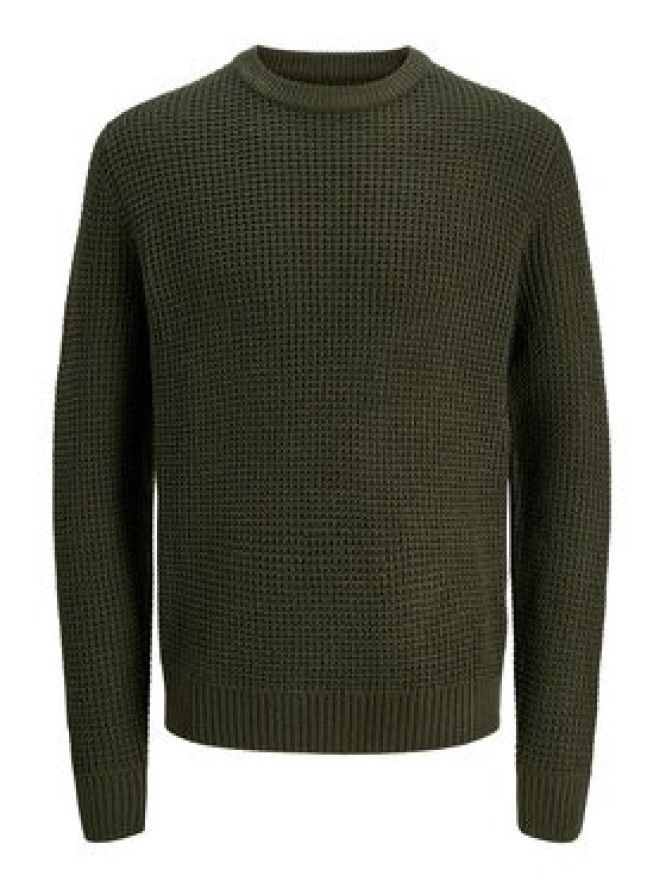 Jack & Jones Sweter Global 12287594 Zielony Regular Fit