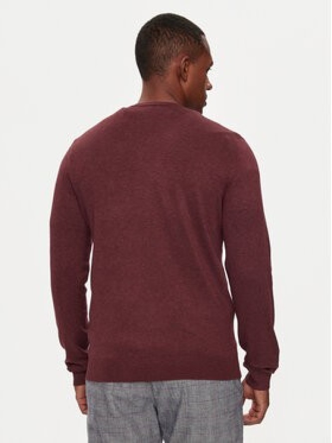 Lindbergh Sweter 30-80043 Bordowy Slim Fit