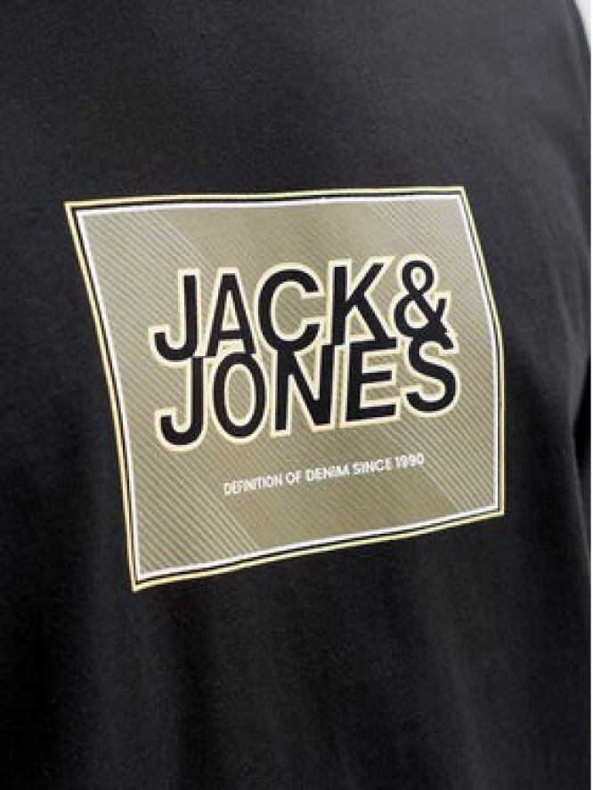 Jack & Jones T-Shirt Jjrain Tee Ss Crew Neck 12288097 Czarny Regular Fit