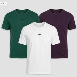 T-SHIRT MĘSKI 4F KOMPLET KOSZULEK 3 SZT KOLEKCJA LIMITOWANA M3947 SS26