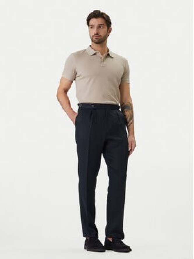 BOSS Spodnie materiałowe H-Perino 50563231 Granatowy Relaxed Fit
