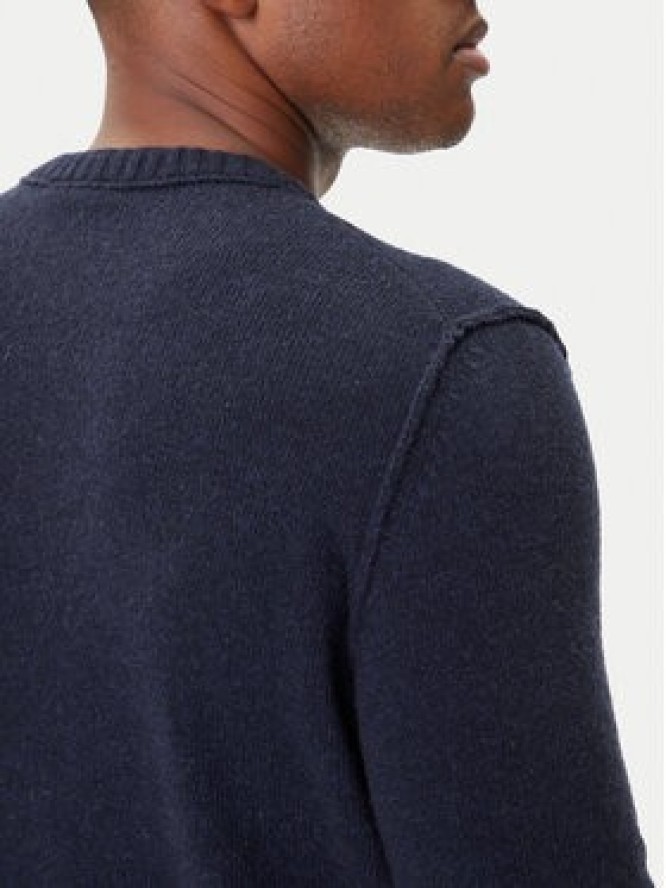 Aeronautica Militare Sweter 252MA1609UL00924 Granatowy Regular Fit