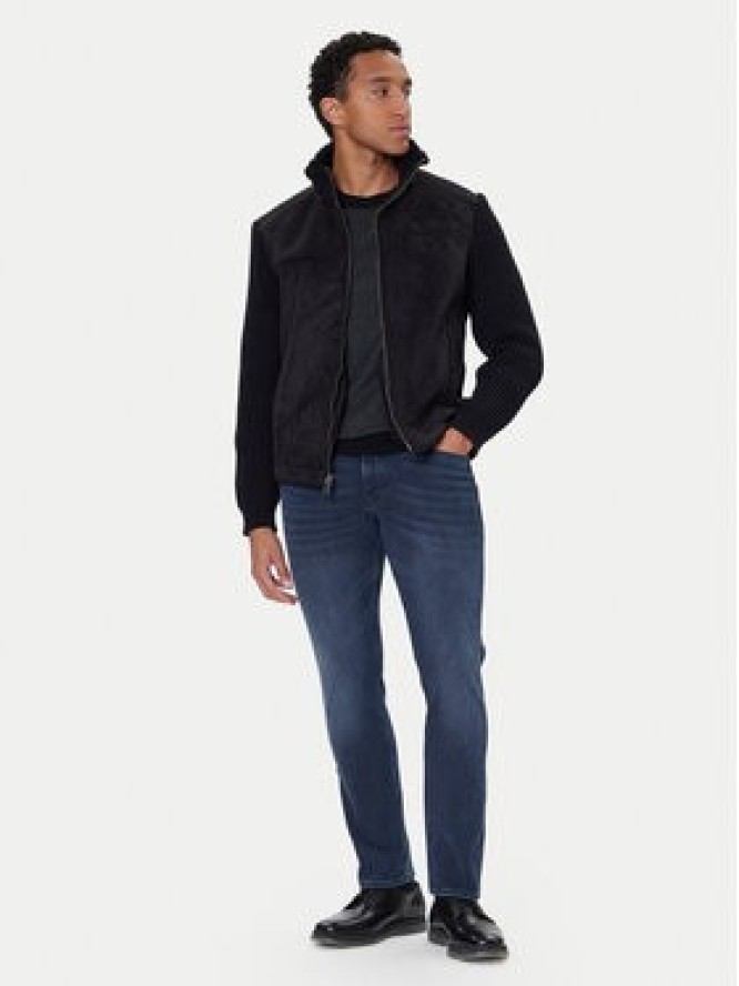 Guess Kurtka z imitacji skóry M5BR79 Z5570 Czarny Regular Fit