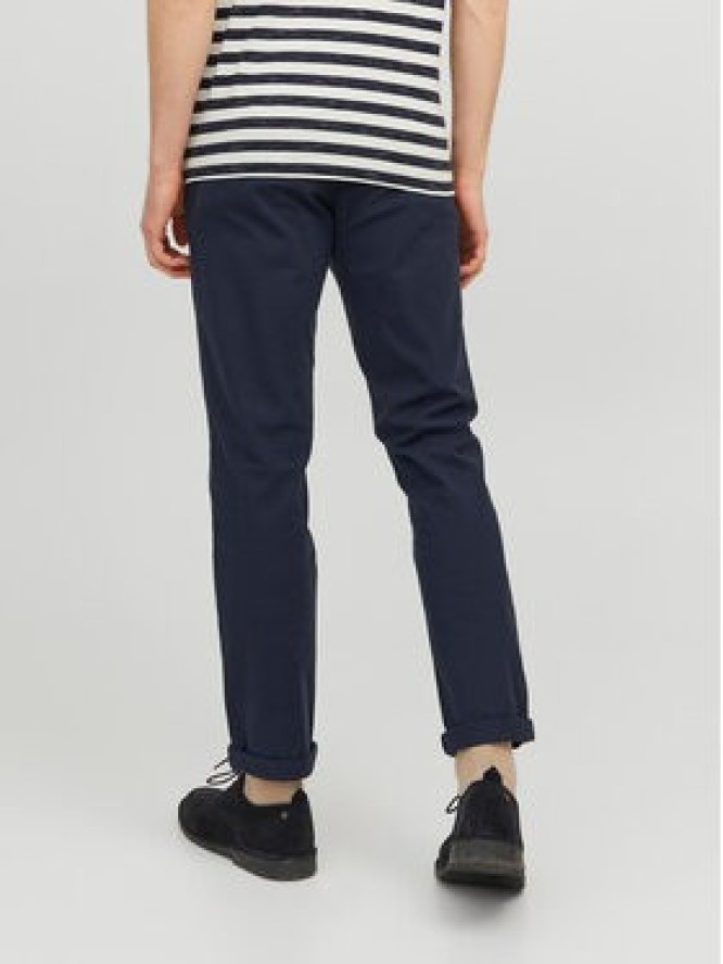 Jack & Jones Chinosy Marco 12206198 Granatowy Slim Fit