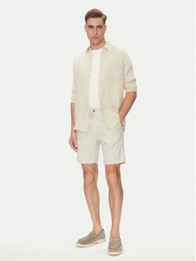 BOSS Koszula 50537381 Beżowy Regular Fit