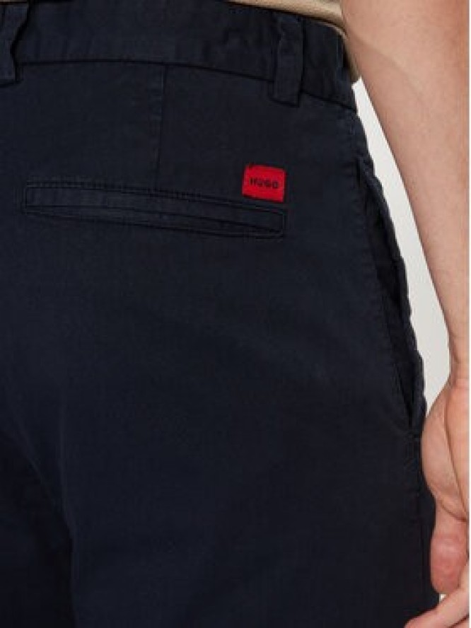 HUGO Chinosy 50530886 Granatowy Slim Fit