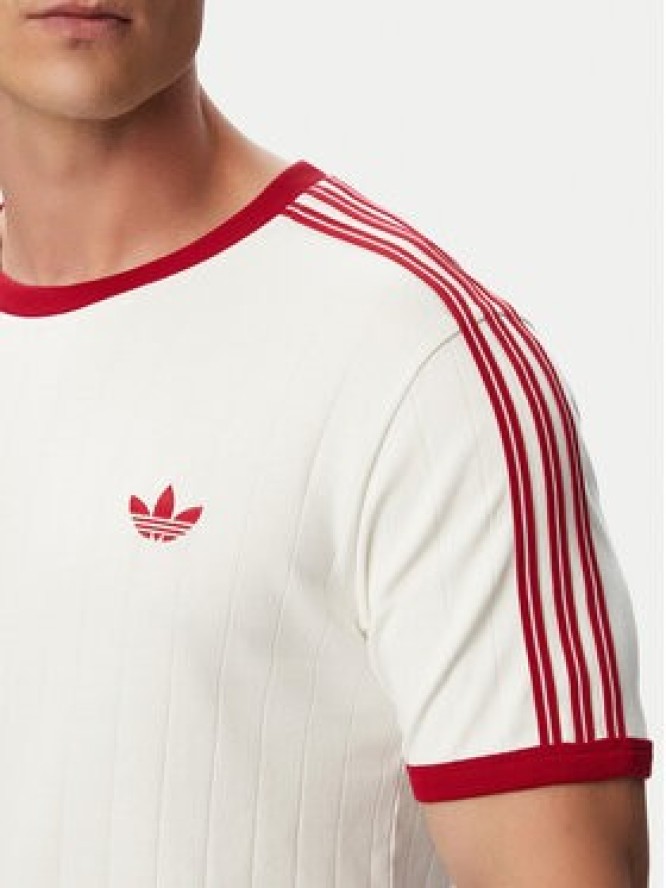 adidas T-Shirt Drop Needle 3 Stripes Tee KS7449 Biały Regular Fit