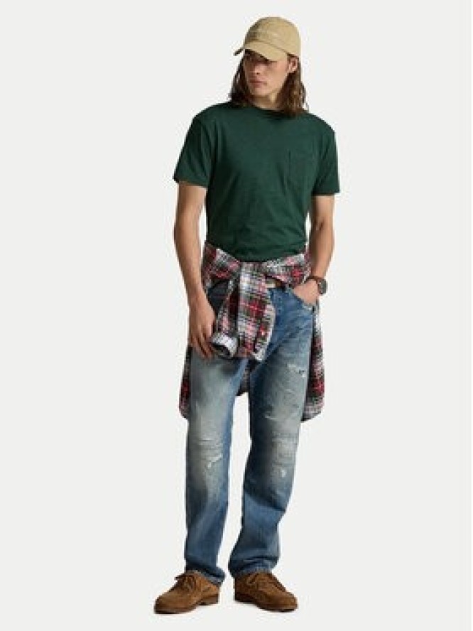 Polo Ralph Lauren T-Shirt 710671438460 Zielony Custom Slim Fit