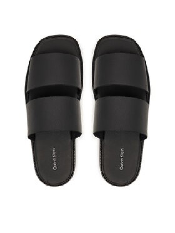 Calvin Klein Klapki Sq Molded Sandal Db Lth HM0HM02234 Czarny