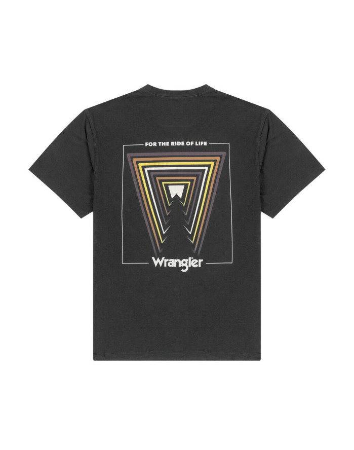 WRANGLER TEE GRAPHIC MĘSKA KOSZULKA T-SHIRT FADED BLACK 112342326 W7A1013642
