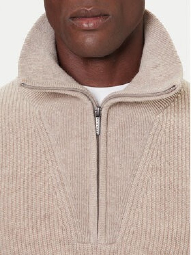 Bugatti Sweter 7500-85566D Beżowy Regular Fit