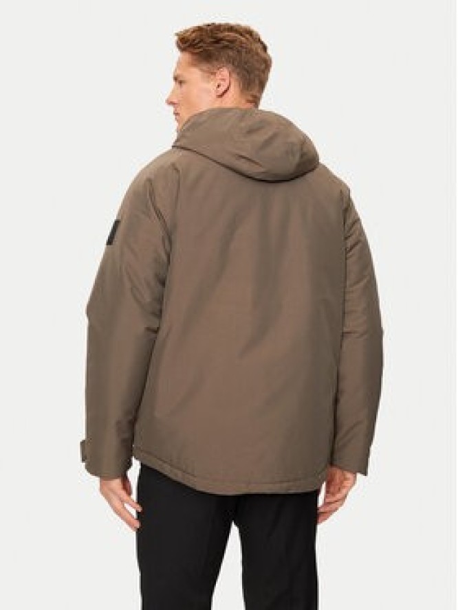 Jack Wolfskin Kurtka przeciwdeszczowa Tempeltor A60205 Brązowy Regular Fit