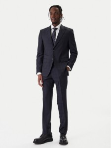 BOSS Garnitur H-Huge 50557259 Granatowy Slim Fit