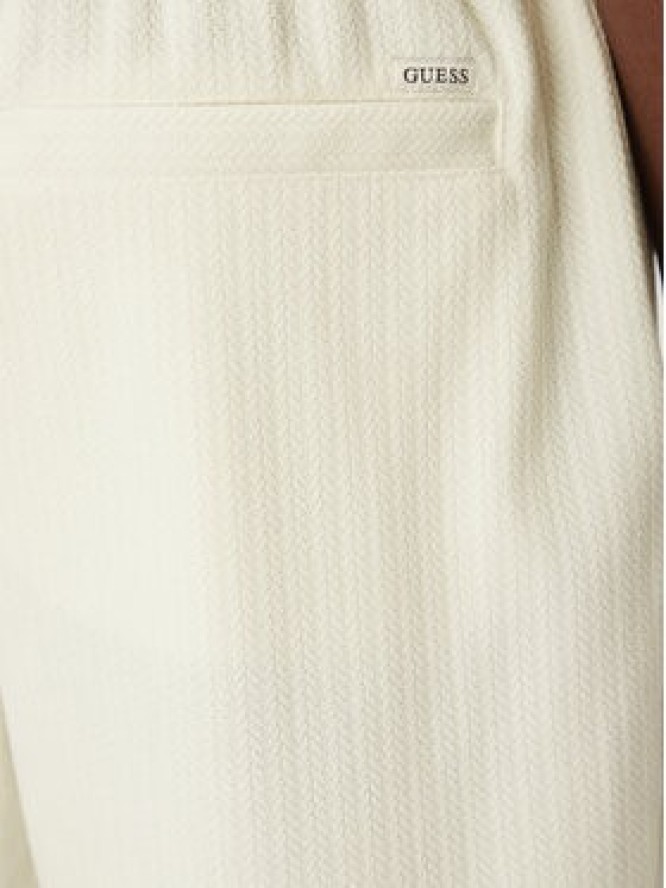 Guess Szorty sportowe M5GD41 KCRY0 Écru Regular Fit