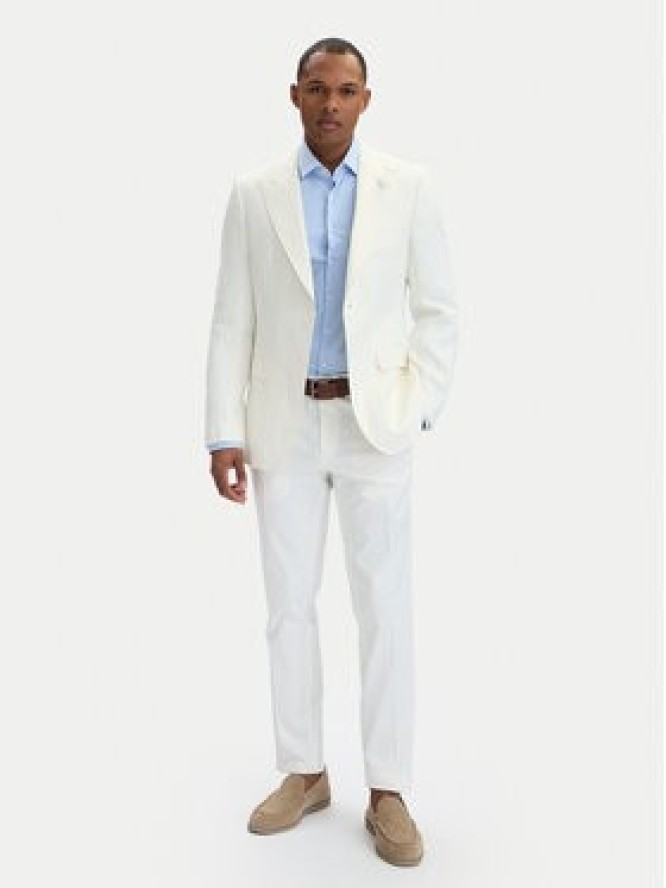 BOSS Marynarka Hutson Peak 262 50561857 Biały Slim Fit