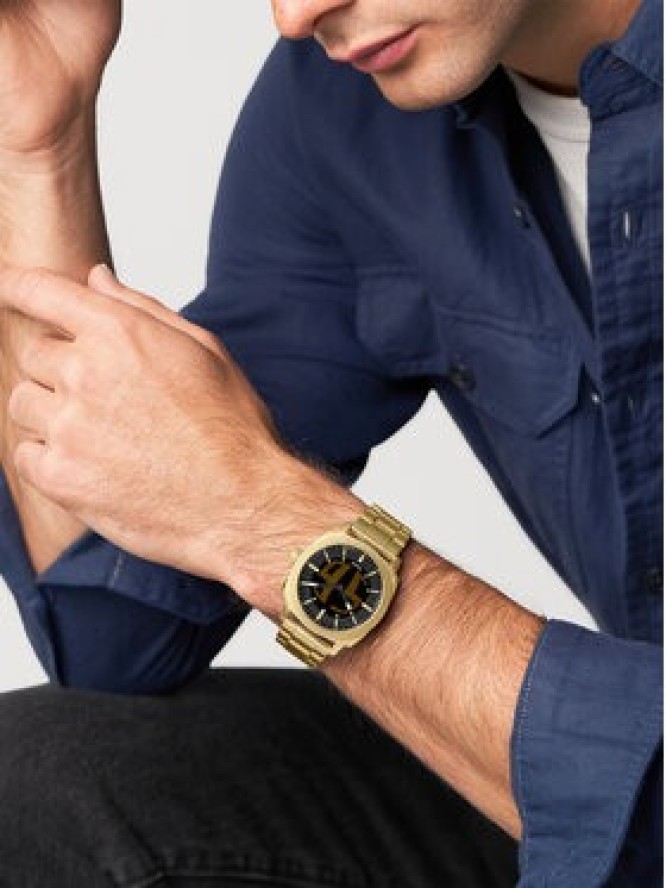 Fossil Zegarek Machine Big Tic FS6157 Złoty