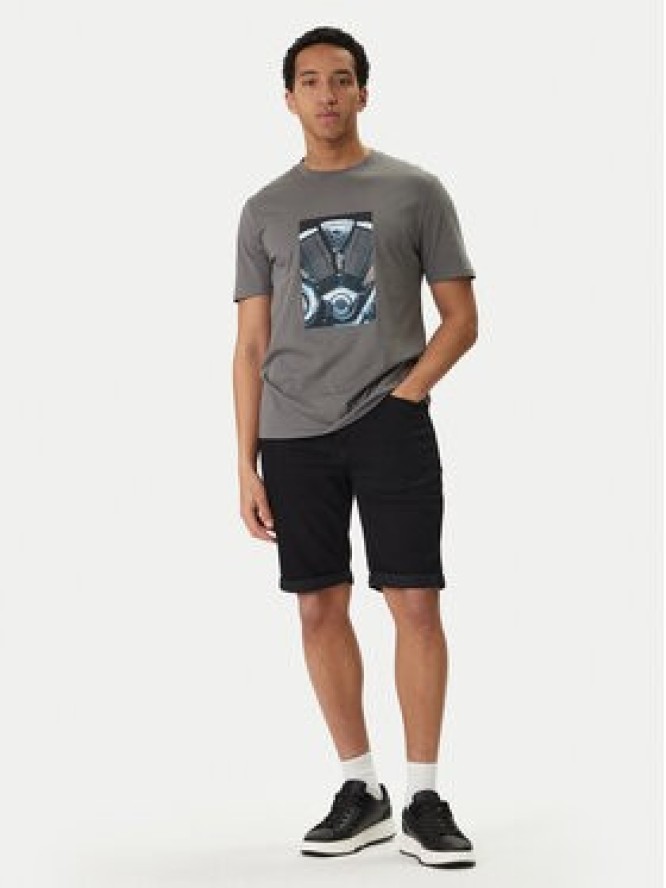 HUGO Szorty jeansowe 50556154 Czarny Tapered Fit