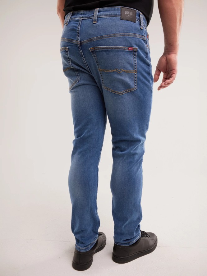 Jeansy męskie dopasowane niebieskie Ronan 397