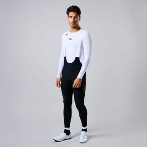 Męskie długie spodnie kolarskie na szelkach do MTB