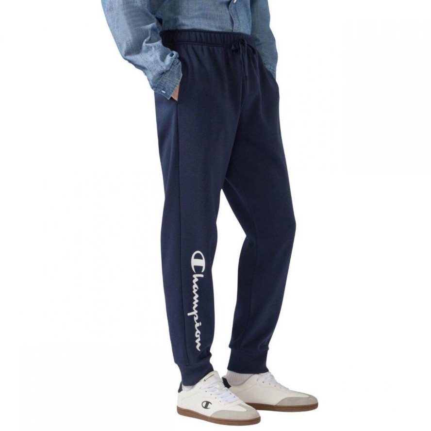 Spodnie dresowe męskie do treningu Champion Ribbbed Cuffs Pants granatowe
