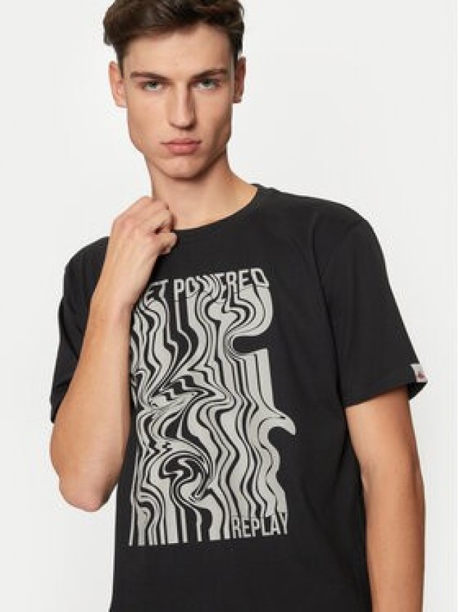 REPLAY T-Shirt M6933 .000.23732P Czarny Regular Fit