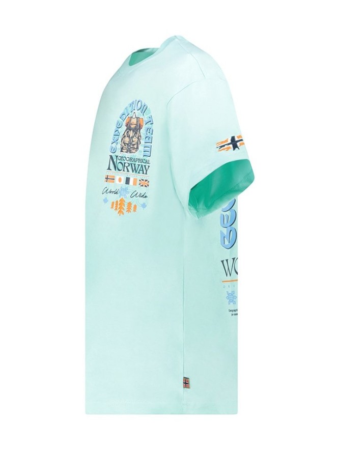 Geographical Norway Koszulka "Jakado" w kolorze turkusowym rozmiar: M