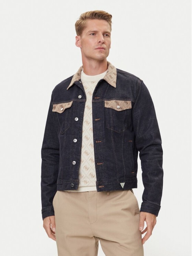 Guess Kurtka przejściowa 177333 Niebieski Classic Fit