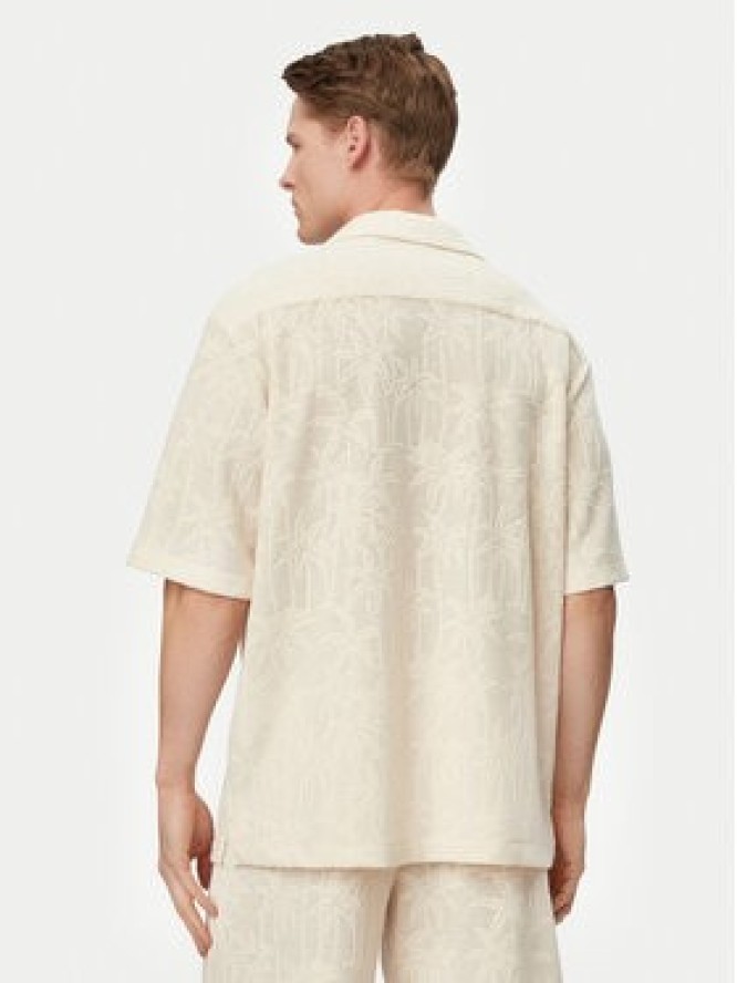 Guess Koszula F6GP05 KG362 Kremowy Regular Fit