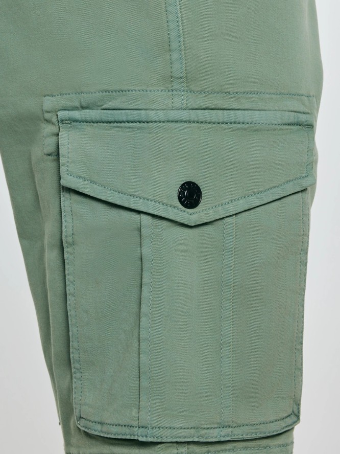 szorty męskie z kieszeniami cargo khaki morrise 303
