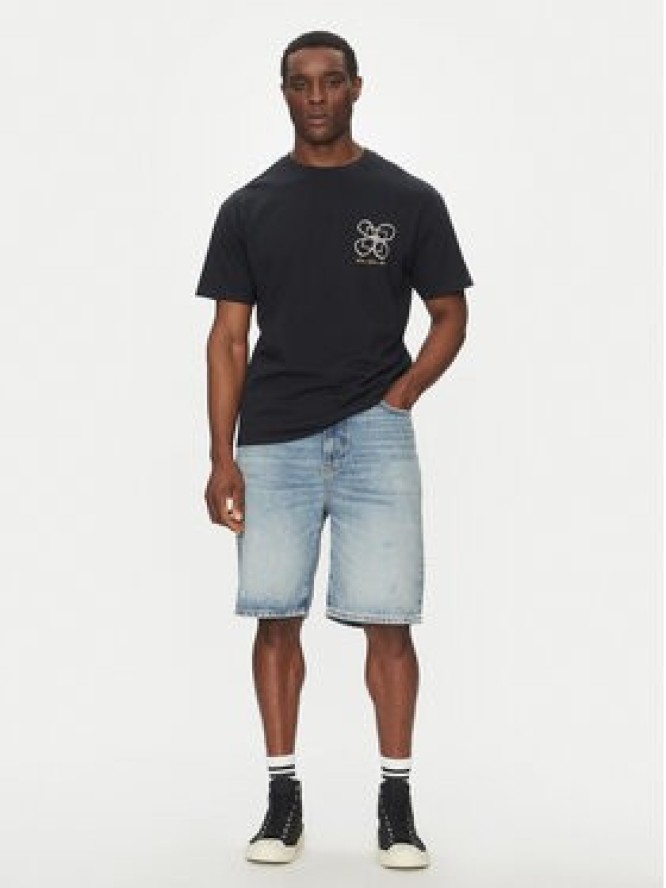 Quiksilver T-Shirt EQYZT08032 Czarny Oversize