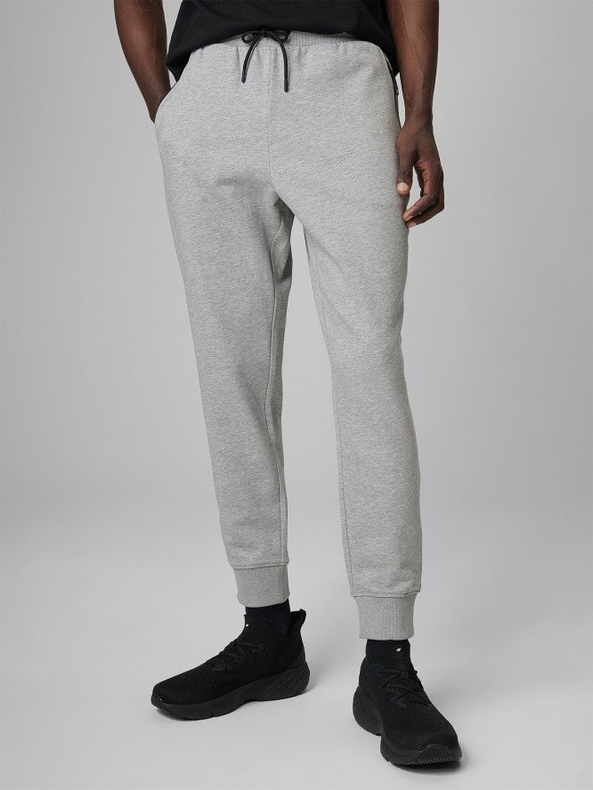 4F Spodnie dresowe joggery męskie - szare XXL