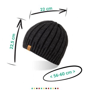 Męska czapka zimowa Brødrene cz16 c. szara 9934