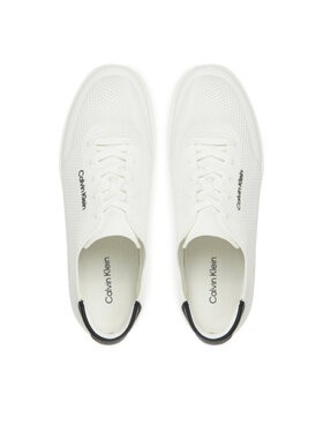 Calvin Klein Sneakersy Low Top Lace Up Knit HM0HM01726 Biały