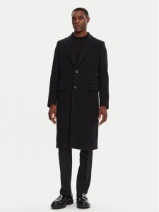 Dolce&Gabbana Płaszcz wełniany G036IT HUMJ2 Czarny Regular Fit