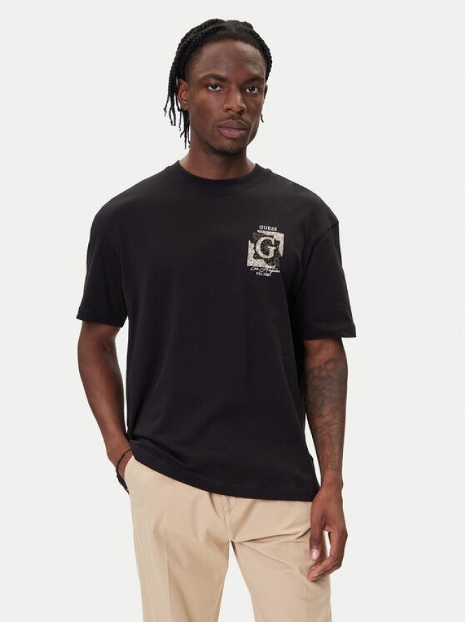 Guess T-Shirt M5BI16 I3Z14 Czarny Relaxed Fit