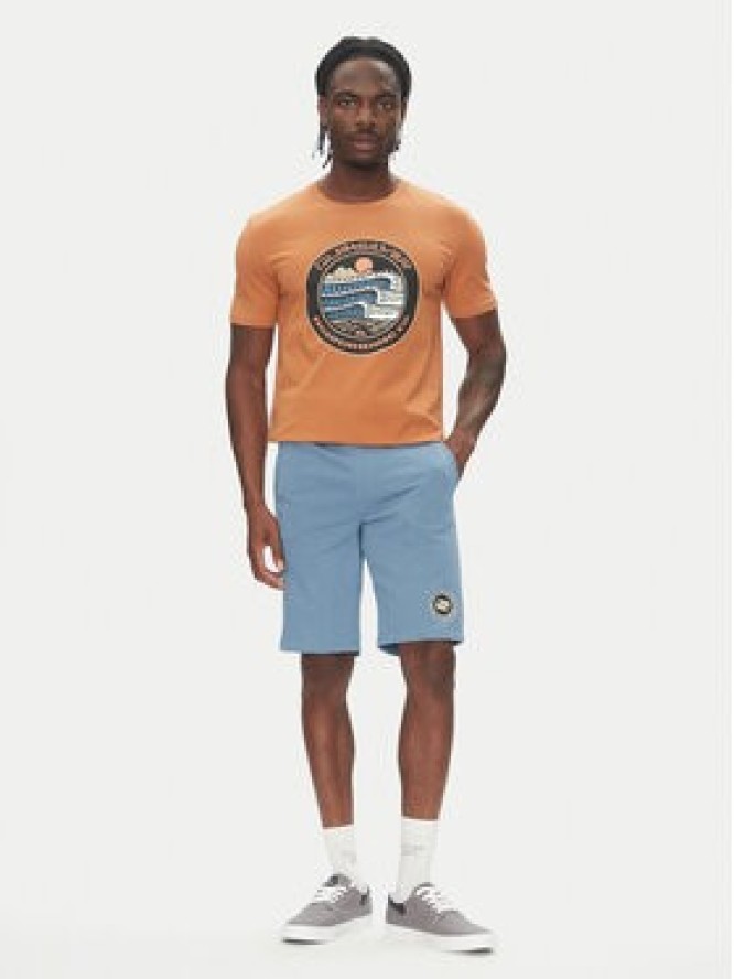 Quiksilver T-Shirt Ev Three Seas Ss EQYZT08051 Brązowy Regular Fit