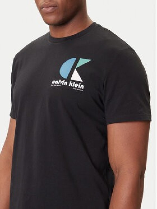 Calvin Klein Jeans T-Shirt Bauhaus Logo LV04RC827G Czarny Regular Fit